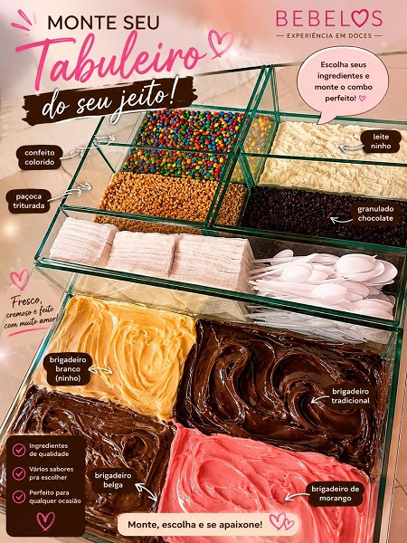 Tabuleiro de Brigadeiro Gourmet para Festas em Santos | São Vicente | Guarujá | Cubatão | Praia Grande | Mongaguá | Itanhaém | Peruíbe | Tikkabilla Festas